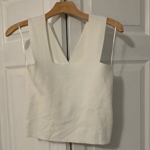House of Harlow 1960 Ivory V-Neck Crop Top